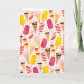 Sweet Summer Waterverf Ice Cream Bedankkaart (Achterkant)