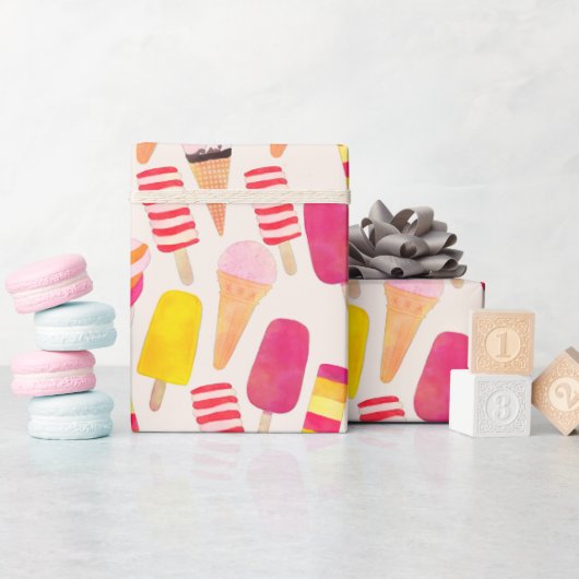 Sweet Summer Waterverf Ice Cream Cadeaupapier (Baby Shower)