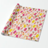 Sweet Summer Waterverf Ice Cream Cadeaupapier (Uitgerold)