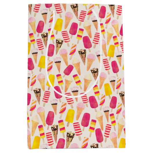 Sweet Summer Waterverf Ice Cream Medium Cadeauzakje (Voorkant)