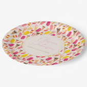 Sweet Summer Waterverf Ice Cream Papieren Bordje (Gekanteld)