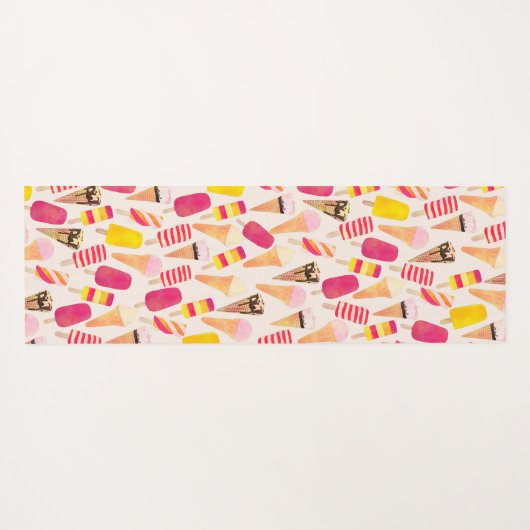 Sweet Summer Waterverf Ice Cream Yogamat (Achterkant (horizontaal))