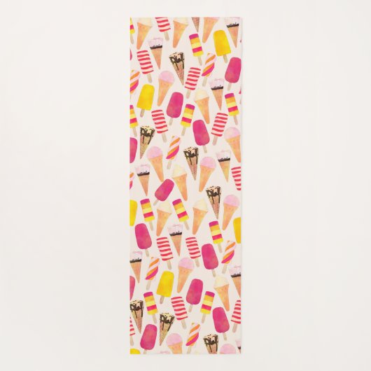 Sweet Summer Waterverf Ice Cream Yogamat (Achterkant)