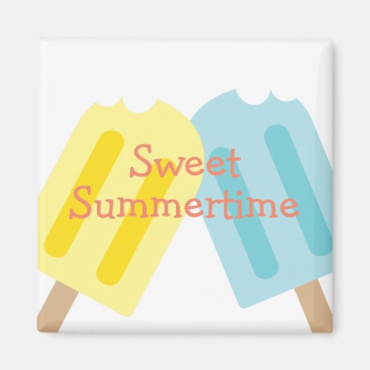 Sweet Summertime Popsicle Home Decor Magneet (Voorkant)