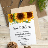 Sweet Sunflower Birthday Uitnodiging