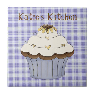 Sweet Sunflower Cupcake Tile Tegeltje