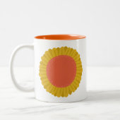 Sweet Sunflower Daisy Flower CUSTOM Tweekleurige Koffiemok (Links)