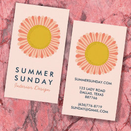 Sweet Sunflower Daisy Flower CUSTOM Visitekaartje