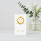 Sweet Sunshine Boho Golden Elegant Sociale Iconen Visitekaartje (Staand voorkant)