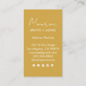 Sweet Sunshine Boho Golden Elegant Sociale Iconen Visitekaartje (Achterkant)