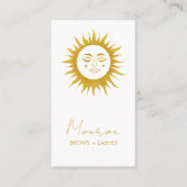 Sweet Sunshine Boho Golden Elegant Sociale Iconen Visitekaartje (Voorkant)