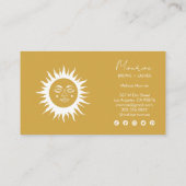 Sweet Sunshine Boho Golden Elegant Sociale Iconen Visitekaartje (Achterkant)