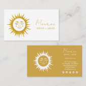 Sweet Sunshine Boho Golden Elegant Sociale Iconen Visitekaartje (Voorkant / Achterkant)