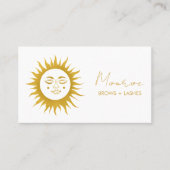 Sweet Sunshine Boho Golden Elegant Sociale Iconen Visitekaartje (Voorkant)
