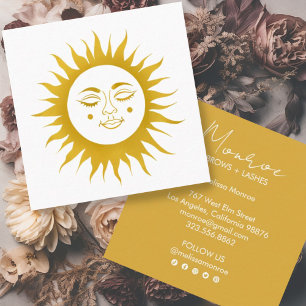Sweet Sunshine Boho Line Art Gold Social Media Vierkante Visitekaartje
