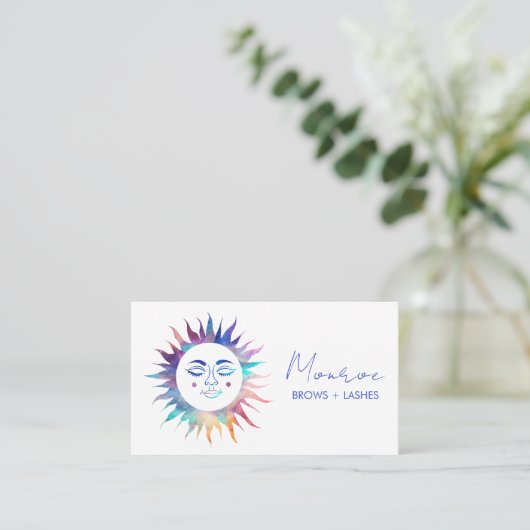 Sweet Sunshine Rainbow Boho Elegant Sociaal Icoon  Visitekaartje (Staand voorkant)