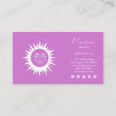 Sweet Sunshine Rainbow Boho sociale iconen dank u Visitekaartje (Achterkant)