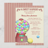 Sweet Surprise Gumball Machine Verjaardag Kaart (Voorkant / Achterkant)