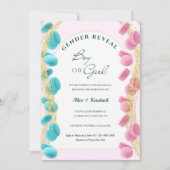 Sweet Surprise Macarons & Glitter Genderonthulling Kaart (Voorkant)