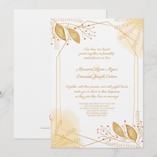 Sweet Surrender huwelijksuitnodiging Kaart (Voorkant / Achterkant)