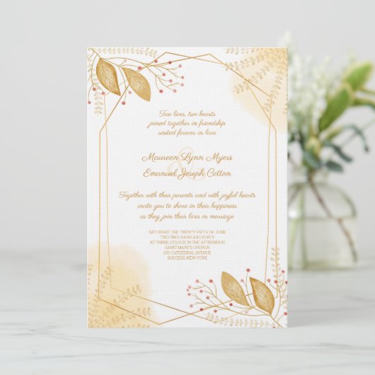 Sweet Surrender huwelijksuitnodiging Kaart (Staand voorkant)