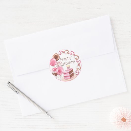 Sweet Sweets Happy Birthday Sticker (Envelop)