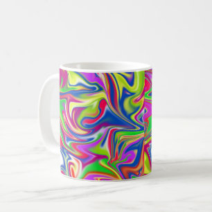 Sweet Swirls: The Bubblegum Marble Delight beroemd Koffiemok