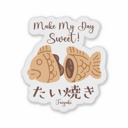 Sweet Taiyaki Fish Japan Souvenir Sticker (Voorkant)