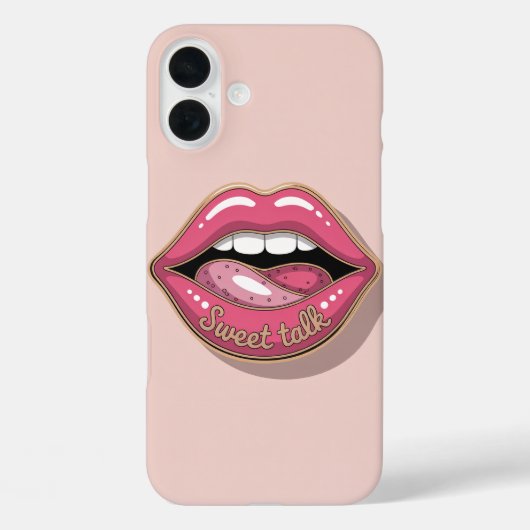 Sweet Talk Glossy Lips Pop Art Phone Case (Achterkant)