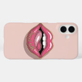 Sweet Talk Glossy Lips Pop Art Phone Case (Achterkant (horizontaal))