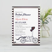 Sweet Tandem Fiets Modern Vrijgezellenfeest Kaart (Staand voorkant)