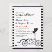 Sweet Tandem Fiets Moderne Couple's Douche Kaart (Voorkant)