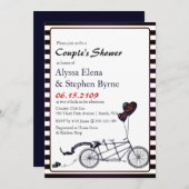 Sweet Tandem Fiets Moderne Couple's Douche Kaart (Voorkant / Achterkant)