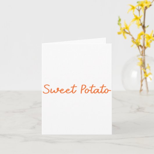 Sweet Tato And Kind Of Rude Tato Funny Quote  Kaart (Gele Bloem)