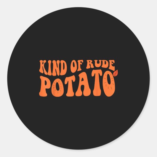 Sweet Tato And Kind Of Rude Tato Ronde Sticker (Voorkant)