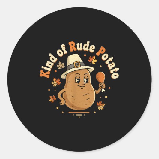 Sweet Tato And Kind Of Rude Tato  Ronde Sticker (Voorkant)