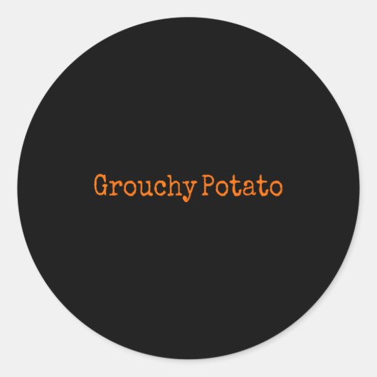 Sweet Tato Grouchy Tato  Ronde Sticker (Voorkant)