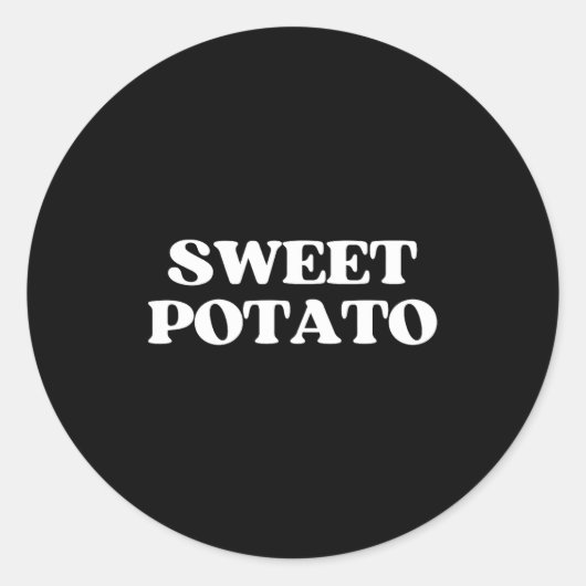 Sweet Tato Kind Of Rude Tato Thanksgiving Couples  Ronde Sticker (Voorkant)