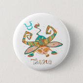 Sweet Taurus Bull Ronde Button 5,7 Cm (Voorkant)