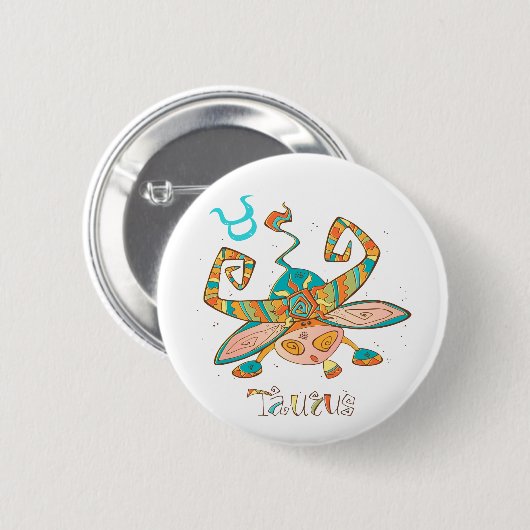 Sweet Taurus Bull Ronde Button 5,7 Cm (Voorkant /achterkant)