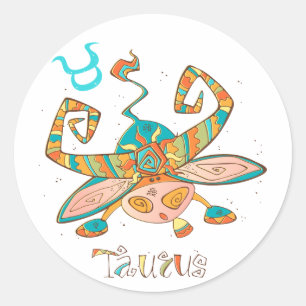 Sweet Taurus Bull Ronde Sticker