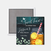 Sweet Tea Baby shower Party Gift Favor Magneet (Voorkant / Achterkant)