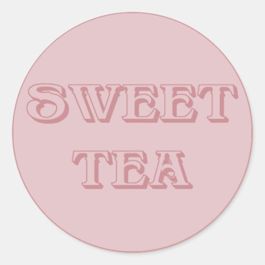 Sweet Tea Birthday Party DIY Drink Stirers Ronde Sticker (Voorkant)