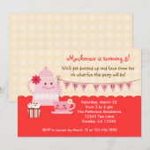 Sweet Tea Birthday Party Invitation Kaart (Voorkant / Achterkant)