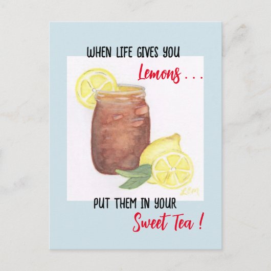 Sweet Tea Briefkaart (Voorkant)