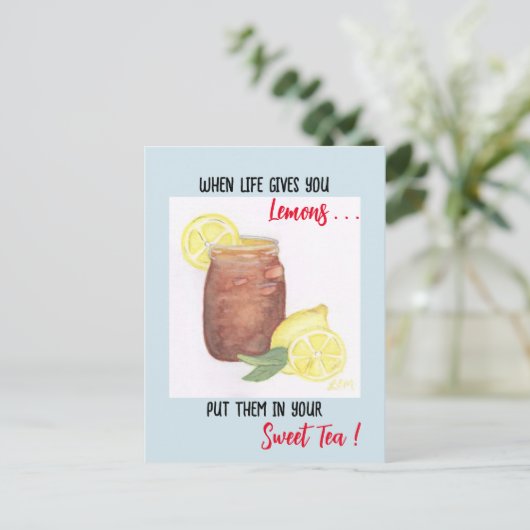 Sweet Tea Briefkaart (Staand voorkant)