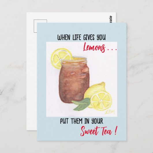 Sweet Tea Briefkaart (Voorkant / Achterkant)