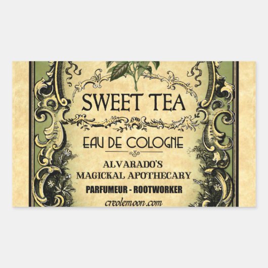 Sweet Tea Eau de Cologne  Label (Voorkant)
