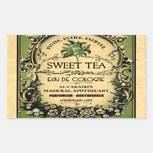 Sweet Tea Eau de Cologne  Label