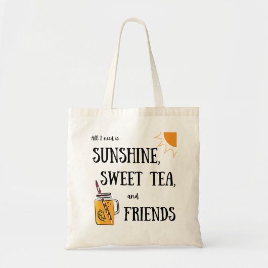 Sweet Tea en Sunshine en Friends Tas (Voorkant)